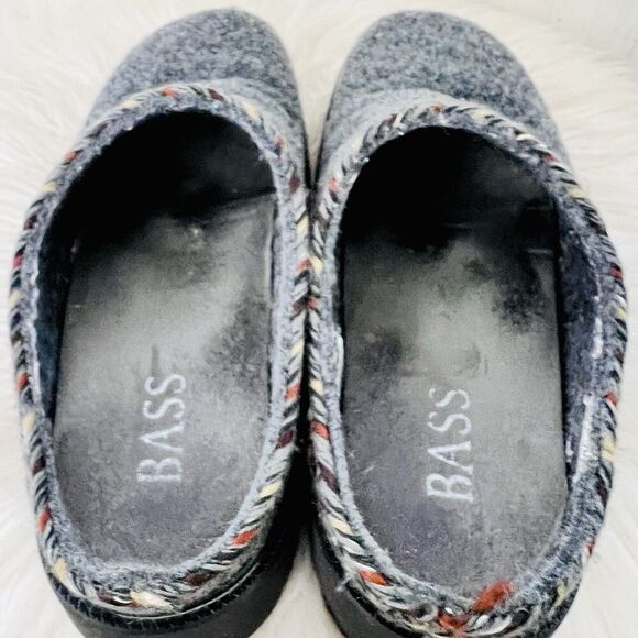 GH Bass & Co Burke Gray Felt Closed Toe Slip On Mules Shoes - Womens Size 7M - Picture 6 of 8